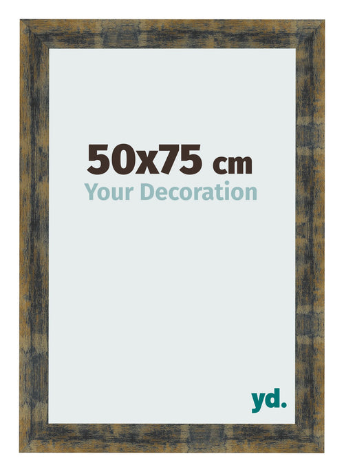 Fotokader 50x75cm Blauw Goud Gemeleerd MDF Pisa Voorzijde Maat | Yourdecoration.be