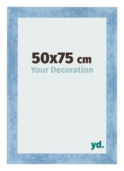 Fotokader 50x75cm Helder Blauw Geveegd MDF Pisa Voorzijde Maat | Yourdecoration.be