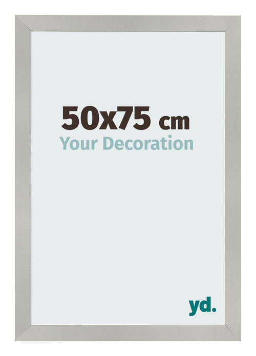Fotokader 50x75cm Zilver Mat MDF Bologna Voorzijde Maat | Yourdecoration.be