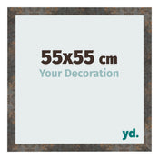 Fotokader 55x55 cm Geoxideerd Metaal MDF Bologna Voorzijde Maat | Yourdecoration.be