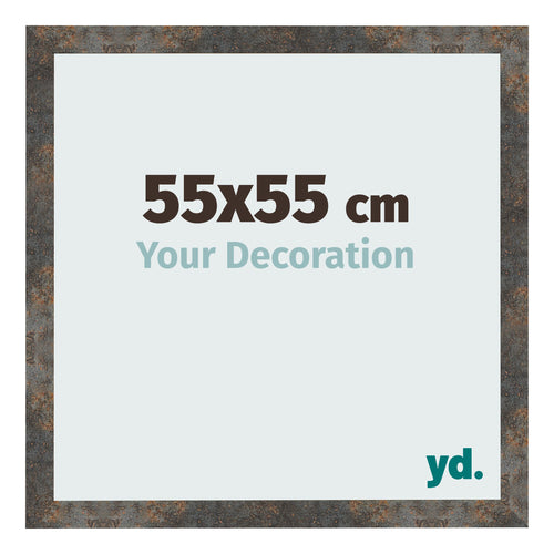 Fotokader 55x55 cm Geoxideerd Metaal MDF Bologna Voorzijde Maat | Yourdecoration.be