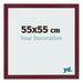 Fotokader 55x55 cm Wijnrood Geveegd MDF Bologna Voorzijde Maat | Yourdecoration.be