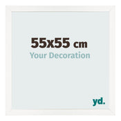 Fotokader 55x55 cm Wit Hoogglans MDF Bologna Voorzijde Maat | Yourdecoration.be