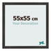 Fotokader 55x55 cm Zwart Mat MDF Bologna Voorzijde Maat | Yourdecoration.be