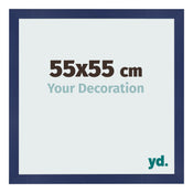 Fotokader 55x55cm Donkerblauw Geveegd MDF Bologna Voorzijde Maat | Yourdecoration.be