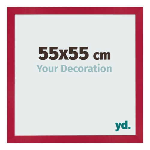 Fotokader 55x55cm Rood MDF Bologna Voorzijde Maat | Yourdecoration.be