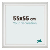 Fotokader 55x55cm Wit Geveegd MDF Lazio Voorzijde Maat | Yourdecoration.be