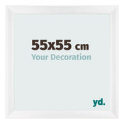 Fotokader 55x55cm Wit Hoogglans MDF Pisa Voorzijde Maat | Yourdecoration.be