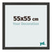 Fotokader 55x55cm Zwart Houtnerf MDF Bologna Voorzijde Maat | Yourdecoration.be