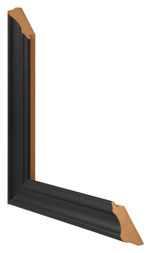 Fotokader 55x55cm Zwart Houtnerf MDF Lazio Detail Doorsnede | Yourdecoration.be