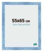Fotokader 55x65cm Helder Blauw Geveegd MDF Pisa Voorzijde Maat | Yourdecoration.be