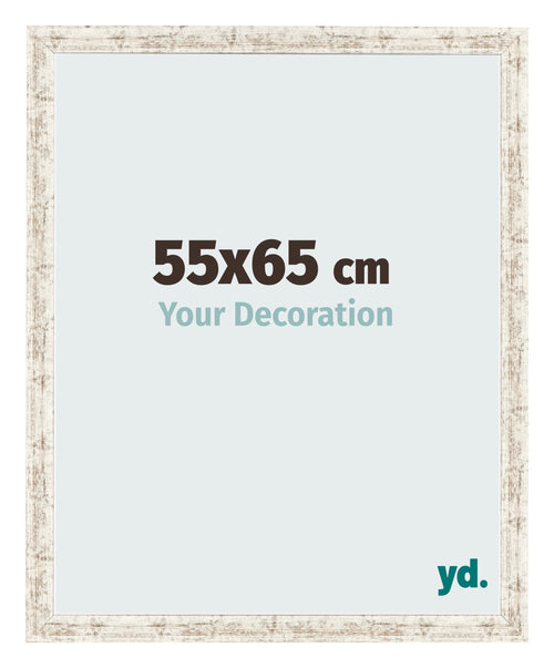 Fotokader 55x65cm Wit Vintage MDF Bologna Voorzijde Maat | Yourdecoration.be