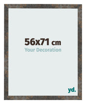 Fotokader 56x71 cm Geoxideerd Metaal MDF Bologna Voorzijde Maat | Yourdecoration.be
