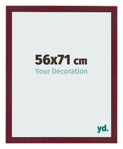 Fotokader 56x71 cm Wijnrood Geveegd MDF Bologna Voorzijde Maat | Yourdecoration.be