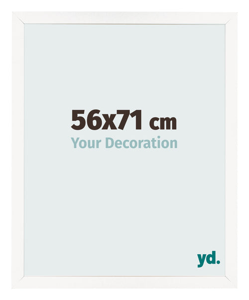 Fotokader 56x71 cm Wit Hoogglans MDF Bologna Voorzijde Maat | Yourdecoration.be