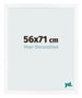 Fotokader 56x71 cm Wit Mat MDF Bologna Voorzijde Maat | Yourdecoration.be