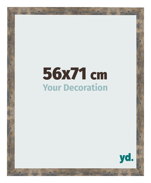 Fotokader 56x71cm Blauw Goud Gemeleerd MDF Bologna Voorzijde Maat | Yourdecoration.be