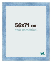 Fotokader 56x71cm Helder Blauw Geveegd MDF Pisa Voorzijde Maat | Yourdecoration.be
