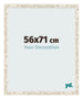 Fotokader 56x71cm Wit Vintage MDF Bologna Voorzijde Maat | Yourdecoration.be