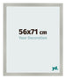 Fotokader 56x71cm Zilver Mat MDF Bologna Voorzijde Maat | Yourdecoration.be
