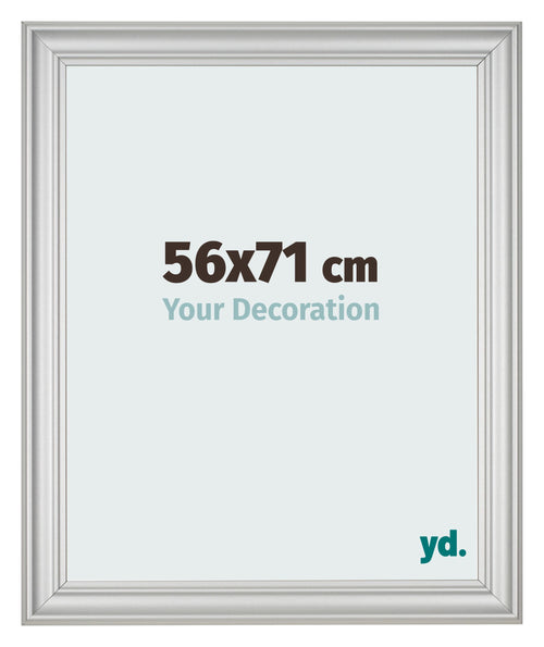 Fotokader 56x71cm Zilver Mat MDF Lazio Voorzijde Maat | Yourdecoration.be