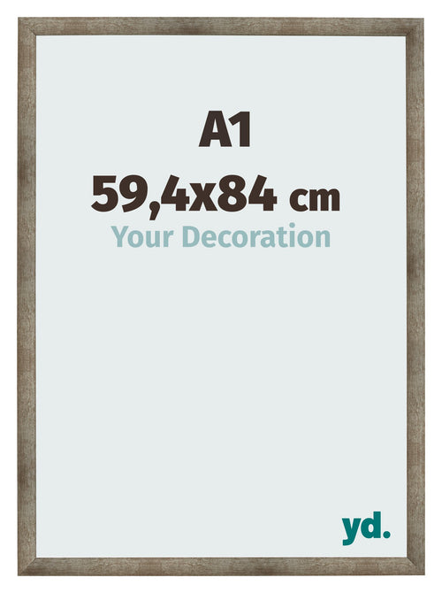 Fotokader 59 4x84 cm A1 Metaal Vintage MDF Bologna Voorzijde Maat | Yourdecoration.be