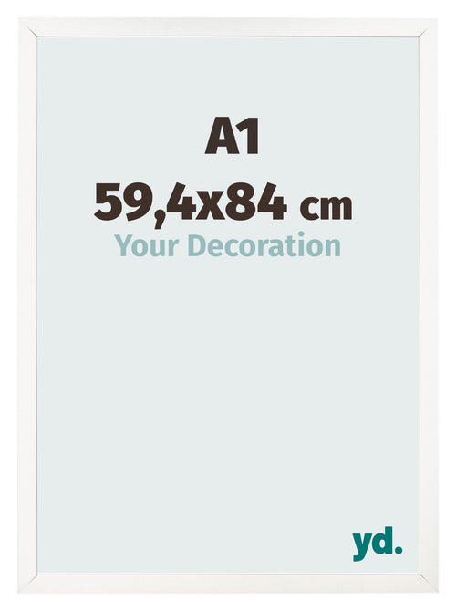Fotokader 59 4x84 cm A1 Wit Hoogglans MDF Bologna Voorzijde Maat | Yourdecoration.be