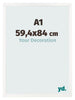 Fotokader 59 4x84 cm A1 Wit Hoogglans MDF Bologna Voorzijde Maat | Yourdecoration.be
