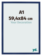 Fotokader 59 4x84cm A1 Donkerblauw Geveegd MDF Bologna Voorzijde Maat | Yourdecoration.be