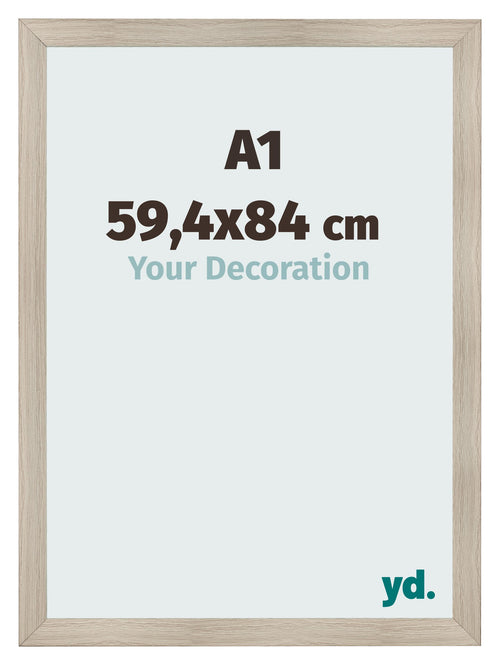 Fotokader 59 4x84cm A1 Eiken Licht MDF Pisa Voorzijde Maat | Yourdecoration.be