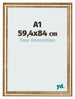 Fotokader 59 4x84cm A1 Goud Antiek MDF Lazio Voorzijde Maat | Yourdecoration.be