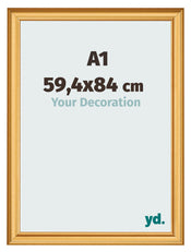 Fotokader 59 4x84cm A1 Goud Mat MDF Lazio Voorzijde Maat | Yourdecoration.be