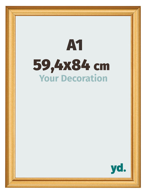 Fotokader 59 4x84cm A1 Goud Mat MDF Lazio Voorzijde Maat | Yourdecoration.be