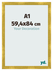 Fotokader 59 4x84cm A1 Goud Vintage MDF Pisa Voorzijde Maat | Yourdecoration.be