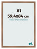 Fotokader 59 4x84cm A1 Koper Decor MDF Bologna Voorzijde Maat | Yourdecoration.be