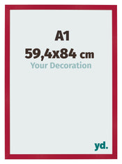 Fotokader 59 4x84cm A1 Rood MDF Bologna Voorzijde Maat | Yourdecoration.be