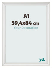 Fotokader 59 4x84cm A1 Wit Geveegd MDF Lazio Voorzijde Maat | Yourdecoration.be