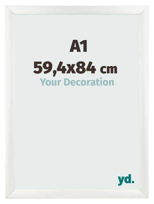 Fotokader 59 4x84cm A1 Wit Geveegd MDF Pisa Voorzijde Maat | Yourdecoration.be