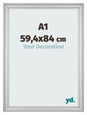 Fotokader 59 4x84cm A1 Zilver Mat MDF Lazio Voorzijde Maat | Yourdecoration.be