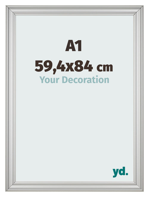 Fotokader 59 4x84cm A1 Zilver Mat MDF Lazio Voorzijde Maat | Yourdecoration.be