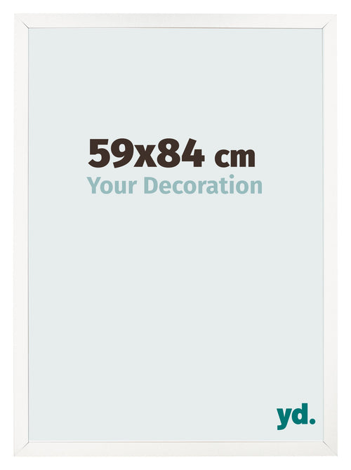 Fotokader 59x84 cm Wit Hoogglans MDF Bologna Voorzijde Maat | Yourdecoration.be