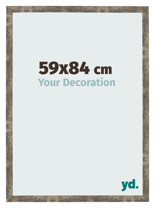 Fotokader 59x84cm Blauw Goud Gemeleerd MDF Bologna Voorzijde Maat | Yourdecoration.be