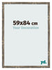 Fotokader 59x84cm Blauw Goud Gemeleerd MDF Bologna Voorzijde Maat | Yourdecoration.be