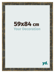 Fotokader 59x84cm Blauw Goud Gemeleerd MDF Pisa Voorzijde Maat | Yourdecoration.be