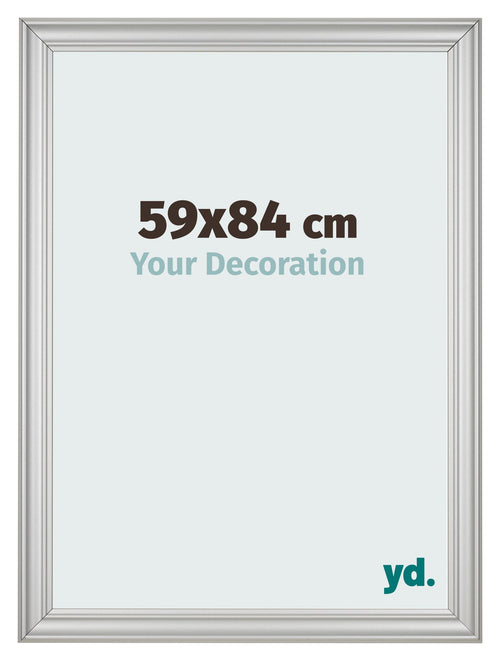 Fotokader 59x84cm Zilver Mat MDF Lazio Voorzijde Maat | Yourdecoration.be