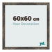 Fotokader 60x60 cm Geoxideerd Metaal MDF Bologna Voorzijde Maat | Yourdecoration.be