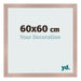 Fotokader 60x60 cm Oudroze MDF Bologna Voorzijde Maat | Yourdecoration.be