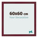 Fotokader 60x60 cm Wijnrood Geveegd MDF Bologna Voorzijde Maat | Yourdecoration.be
