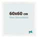 Fotokader 60x60 cm Wit Hoogglans MDF Bologna Voorzijde Maat | Yourdecoration.be