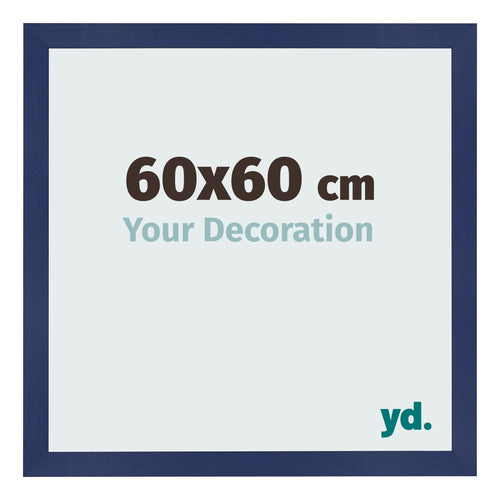Fotokader 60x60cm Donkerblauw Geveegd MDF Bologna Voorzijde Maat | Yourdecoration.be